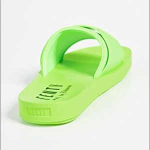 fenty lime green slides
